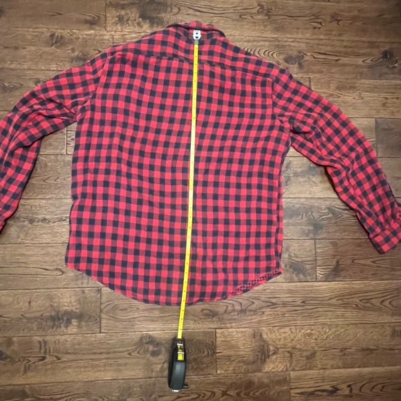 Polo Ralph Lauren Men’s XL Red Black Plaid Flannel Button Shirt Heavyweight - Picture 9 of 10